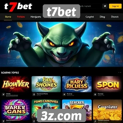 exploração dos jogos disponíveis no t7bet
