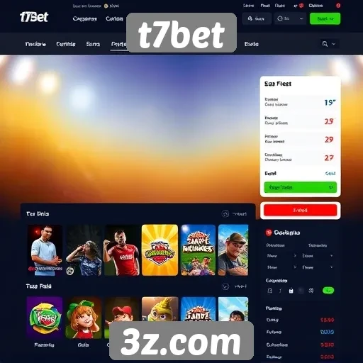 interface do site t7bet melhora experiência do usuário